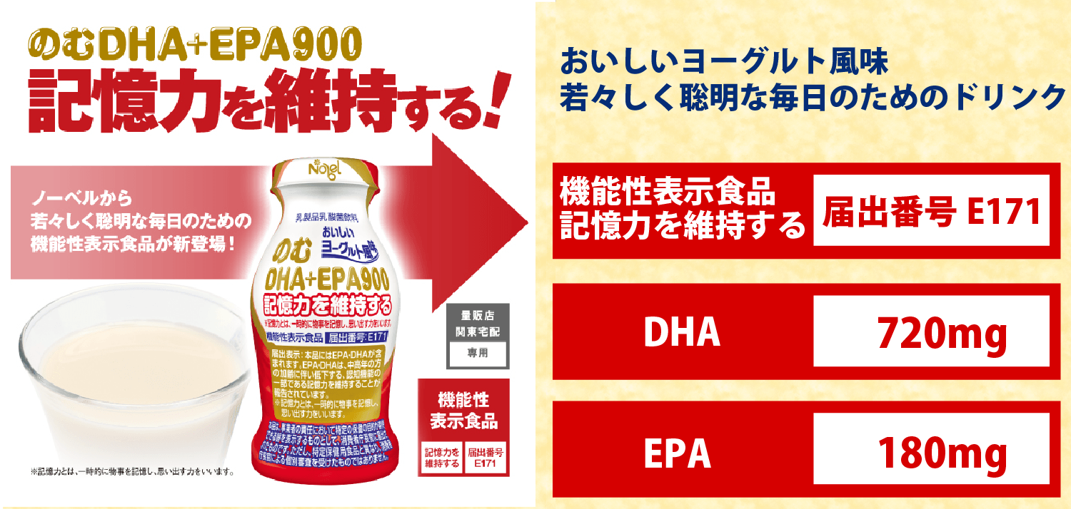 株式会社ノーベル　DHA+EPA900　記憶力を維持する