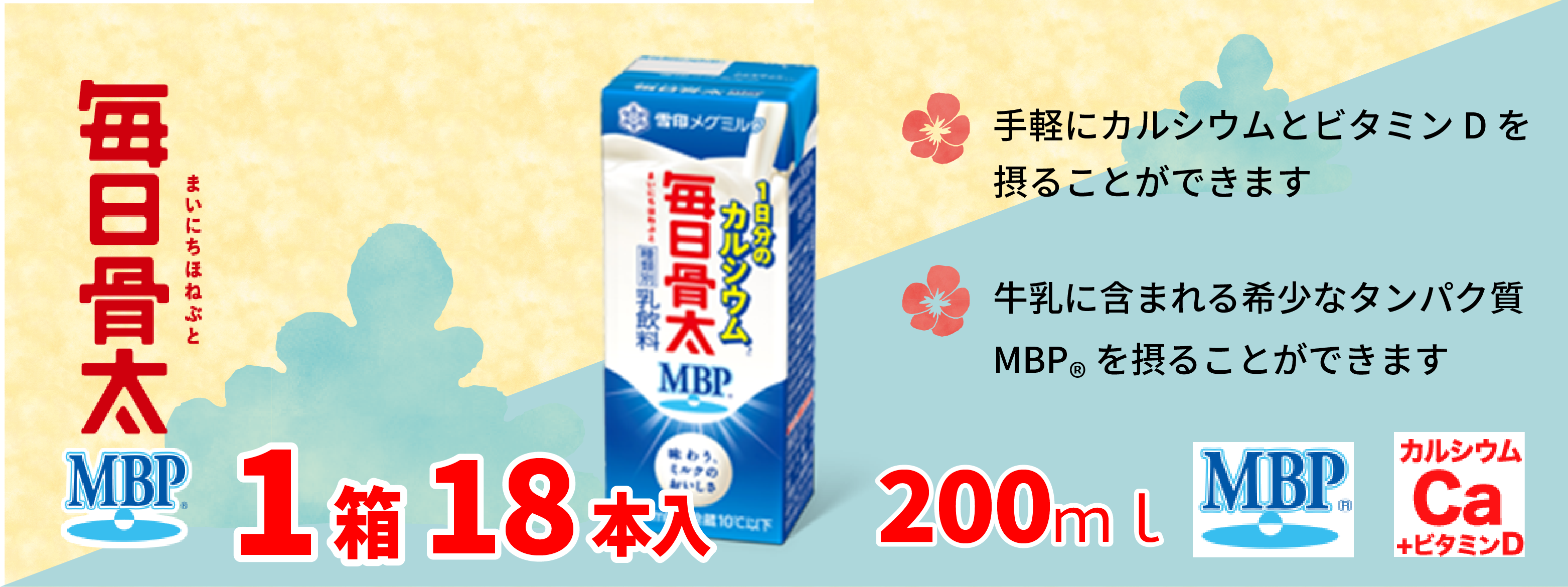 雪印メグミルク　毎日骨太　1日分のカルシウム　MBP